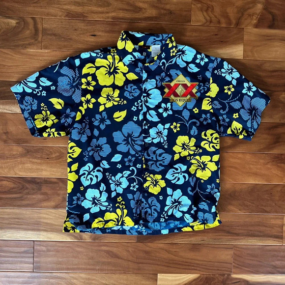 Dos Equis Floral Button Down Short Sleeve Shirt size XL - Picture 1 of 5